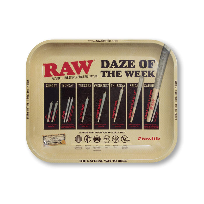 Charolas RAW para Liar de Metal (Varios Diseños) – Daze of the Week Grande – Vuelo 420 Smoke Shop México