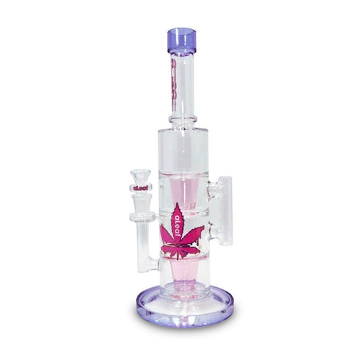 Bong aLeaf Twin Torrent 13.8" – Rosa – Vuelo 420 Smoke Shop México