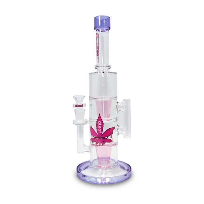 Bong aLeaf Twin Torrent 13.8" – Rosa – Vuelo 420 Smoke Shop México