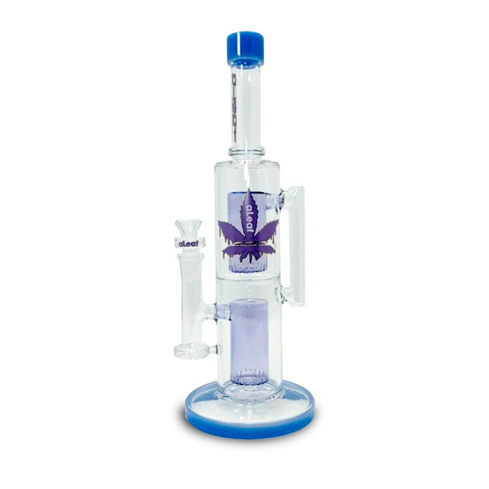 Bong aLeaf Double Ripple 14.6" – Morado – Vuelo 420 Smoke Shop México