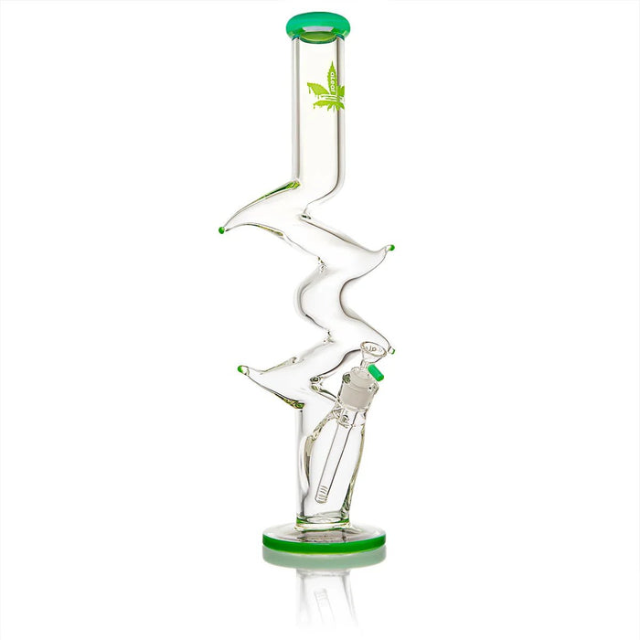 Bong aLeaf Winding 18" – Verde – Vuelo 420 Smoke Shop México