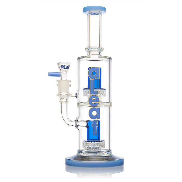 Bong aLeaf Double Matrix 11" – Azul – Vuelo 420 Smoke Shop México