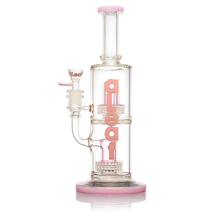 Bong aLeaf Double Matrix 11" – Rosa – Vuelo 420 Smoke Shop México