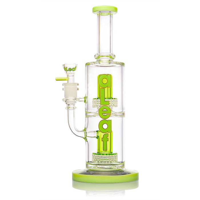 Bong aLeaf Double Matrix 11" – Verde – Vuelo 420 Smoke Shop México