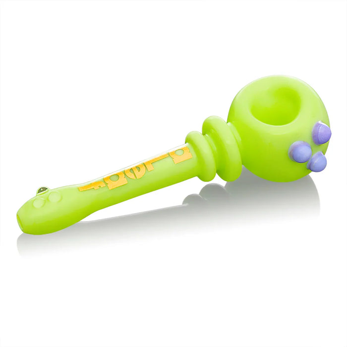 Pipa aLeaf Triple Slime Dotted 4" de Vidrio – Verde – Vuelo 420 Smoke Shop México