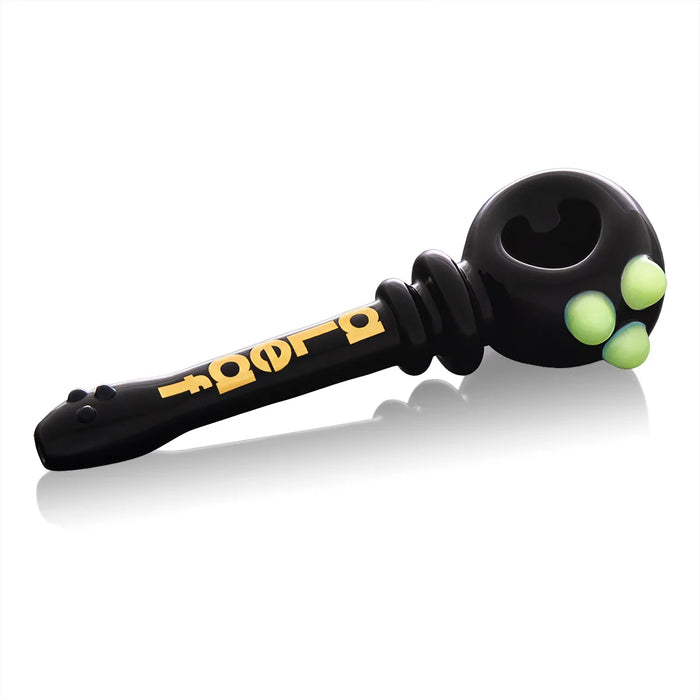 Pipa aLeaf Triple Slime Dotted 4" de Vidrio – Negro – Vuelo 420 Smoke Shop México