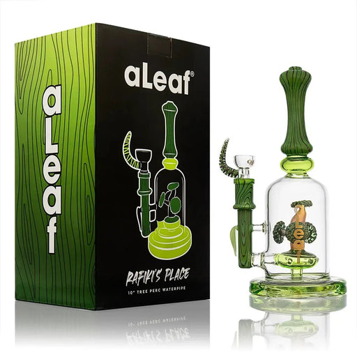 aLeaf Rafiki's Place de 10" -  Bong de Vidrio con Percolador de Árbol y Showerhead (25.4 cm)