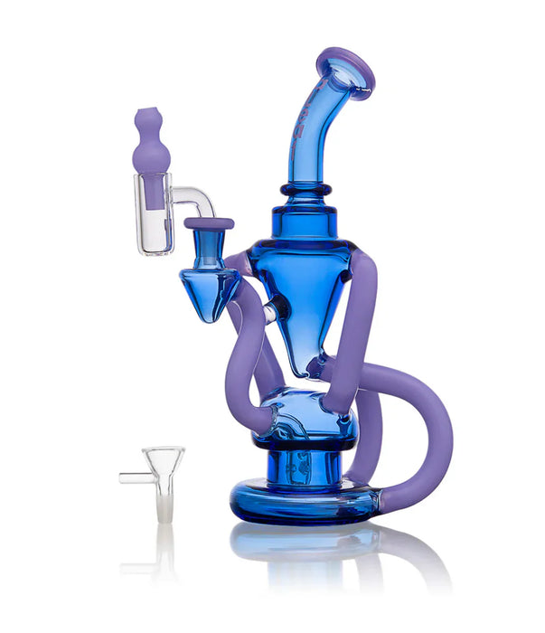 aLeaf The Dalia - 6.5" Recycler Bong de Doble Cámara (Wax y Hierbas Secas)
