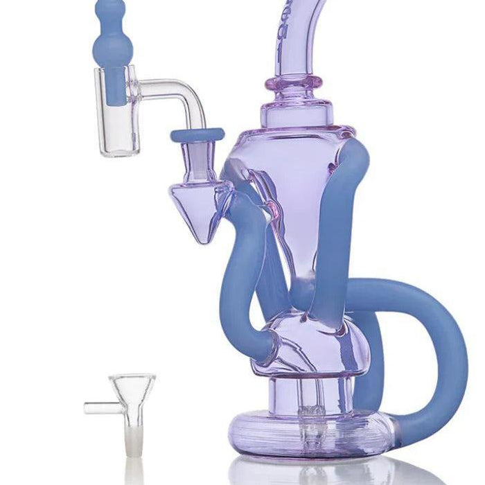 Rig aLeaf The Dalia – Recycler Doble Cámara 6.5" de Vidrio (para Wax/Concentrados)