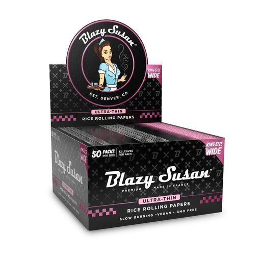 Papeles Blazy Susan Ultra Thin de Arroz – King Size Wide – Vuelo 420 Smoke Shop México