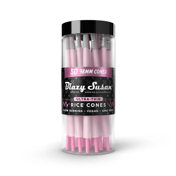 Blazy Susan Conos de 98mm en Color Rosa (50 piezas) Ultra Delgados y veganos