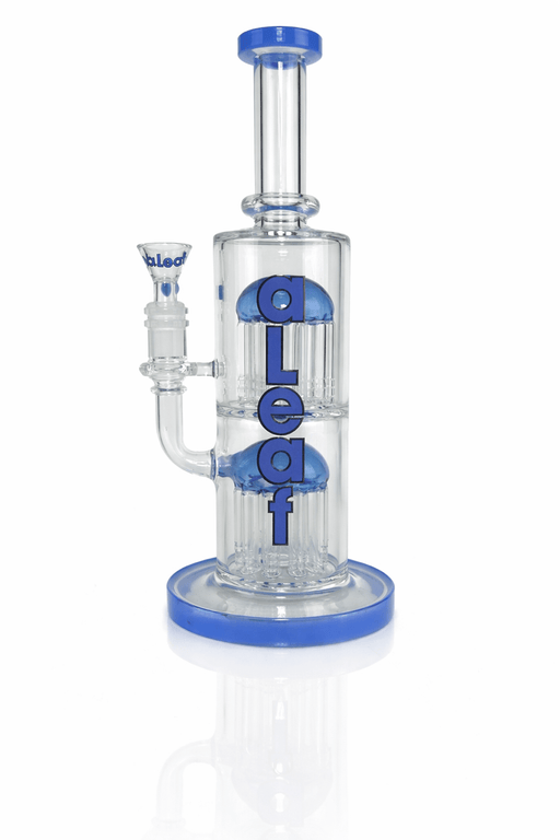 aLeaf The Double Tree de 11 pulgadas - Bong de Vidrio con Doble Percolador de Árbol e Ice Catcher
