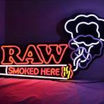 RAW Get Lit Letrero de LED Smoked Here Vuelo 420 Smoke Shop Monterrey Mexico