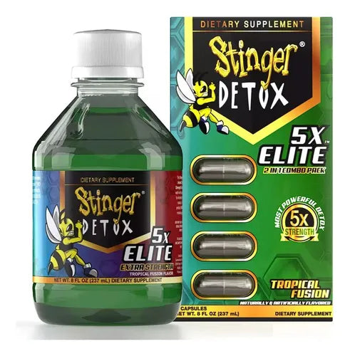 Jugo Detox Stinger 5X Elite 237 ml + Cápsulas – Vuelo 420 Smoke Shop México