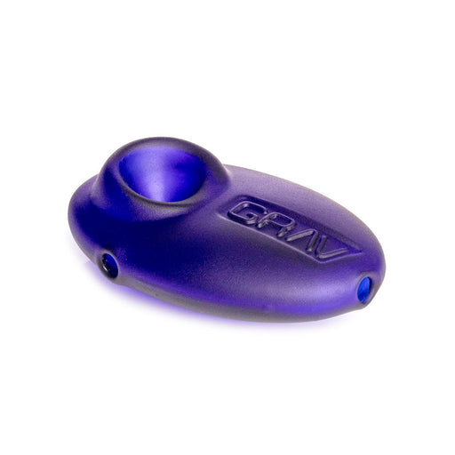 Pipa Grav Labs Pebble Spoon Sandblasted de Vidrio – Azul – Vuelo 420 Smoke Shop México