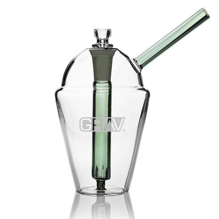 Grav Labs Bubbler Slush Cup de 7 pulgadas con Popote Reforzado y Downstem Fijo (17.8 cm)