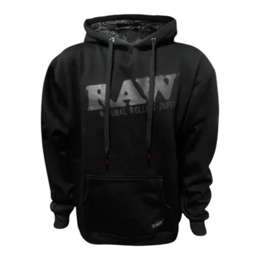 RAW Hoodie Sudadera Negra Capucha Algodon Vuelo 420 Smoke Shop Monterrey Mexico