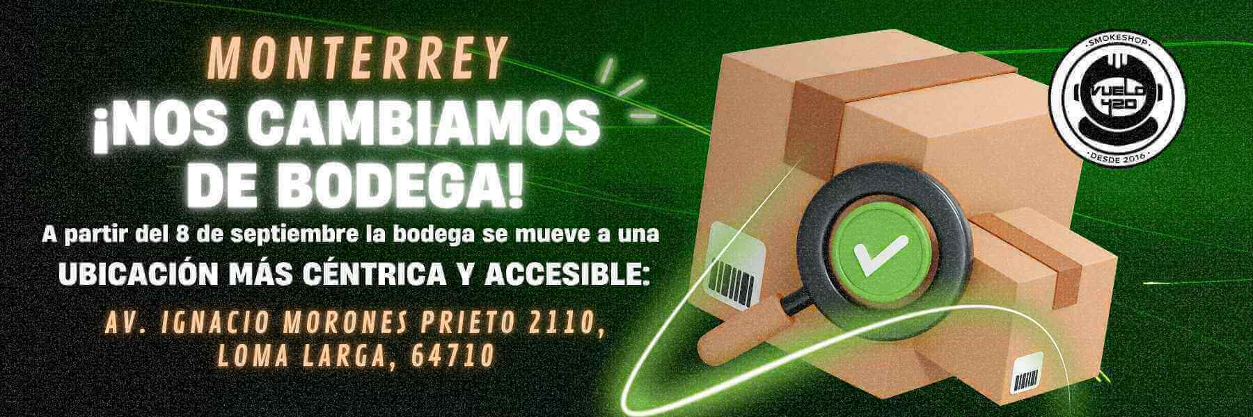Recoge tu pedido en Bodega de Vuelo 420 Smoke Shop + Vaporizadores de Monterrey
