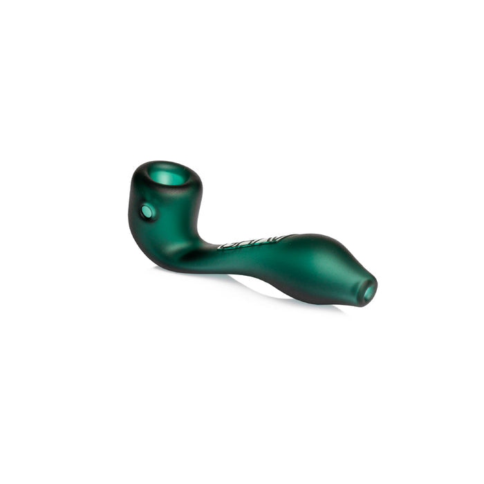 Pipa Grav Labs Mini Sherlock Sandblasted 4" de Vidrio – Verde Lago – Vuelo 420 Smoke Shop México