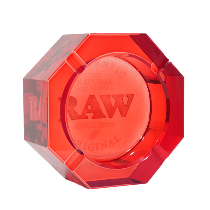 Cenicero RAW de Cristal Rojo – Vuelo 420 Smoke Shop México