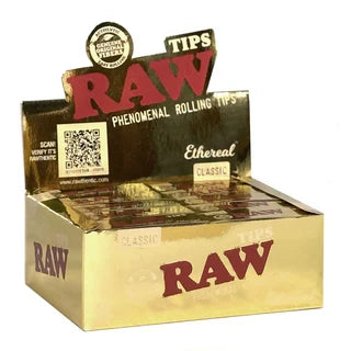 Filtros RAW Pre-rolados Caja – Ethereal – 50 paquetes – Vuelo 420 Smoke Shop México