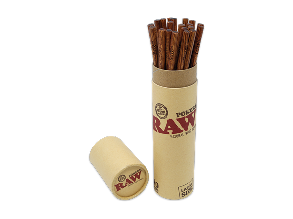 Atizador de Madera RAW Wooden Poker Grande (Caja 20 pz) – Vuelo 420 Smoke Shop México