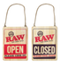 Letrero de Madera RAW Open / Closed – Vuelo 420 Smoke Shop México