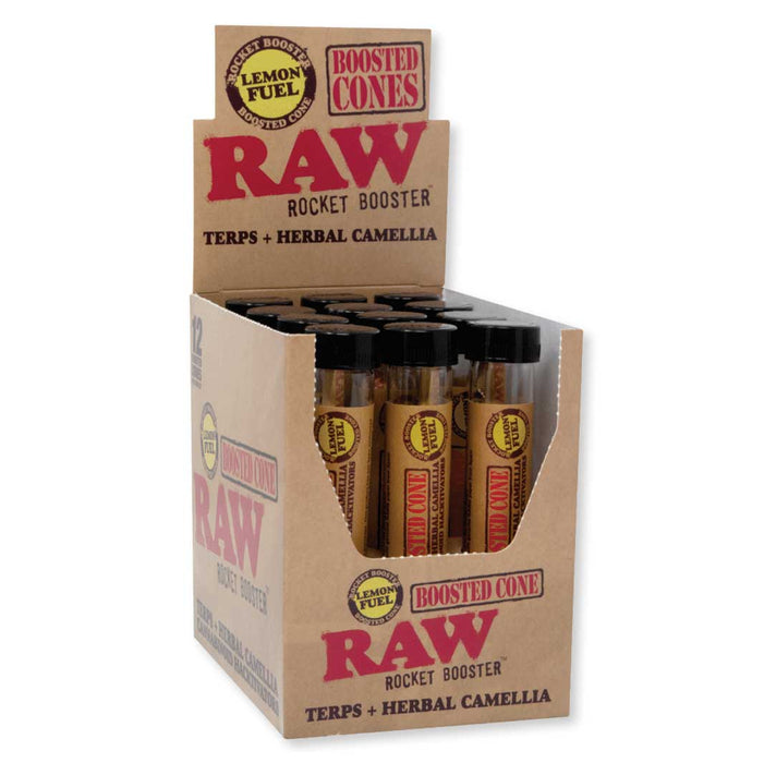 Conos RAW Rocket Booster con Terpenos – Lemon Fuel – Vuelo 420 Smoke Shop México