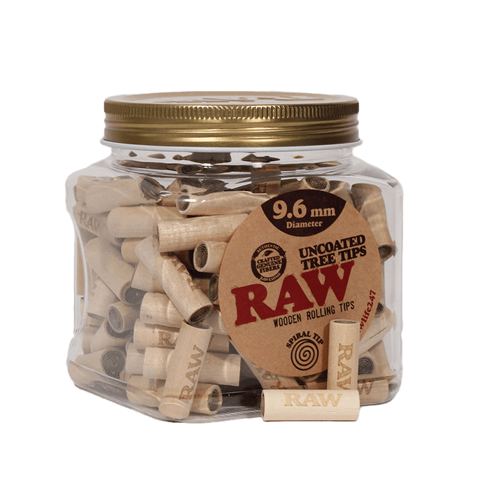 Filtros RAW Tree Tips (Frasco) – 9.6 mm – 130 pz – Vuelo 420 Smoke Shop México