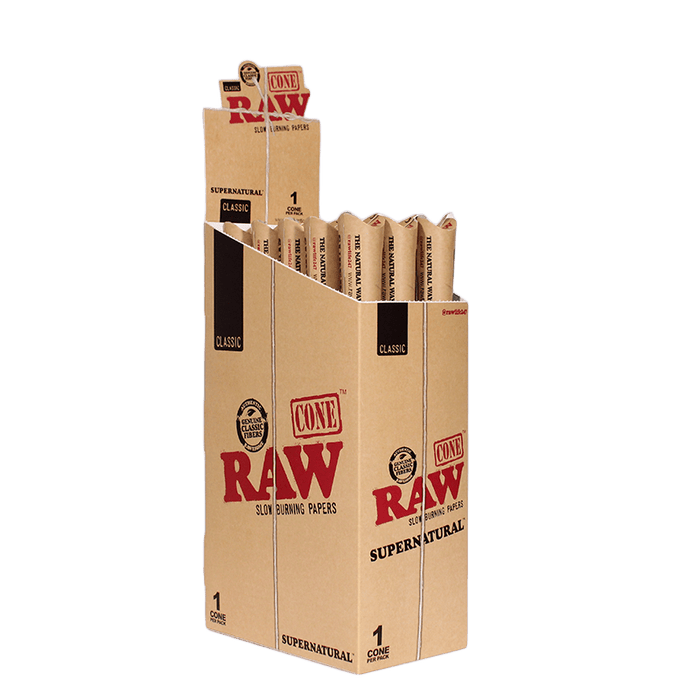 Cono RAW Super Natural Pre-rolado 15 pz – Vuelo 420 Smoke Shop México