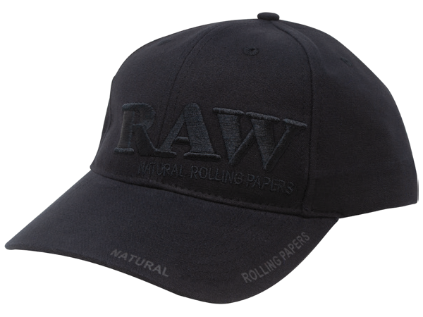 Gorras y Sombreros RAW – Gorra Classic Brim Negra – Vuelo 420 Smoke Shop México