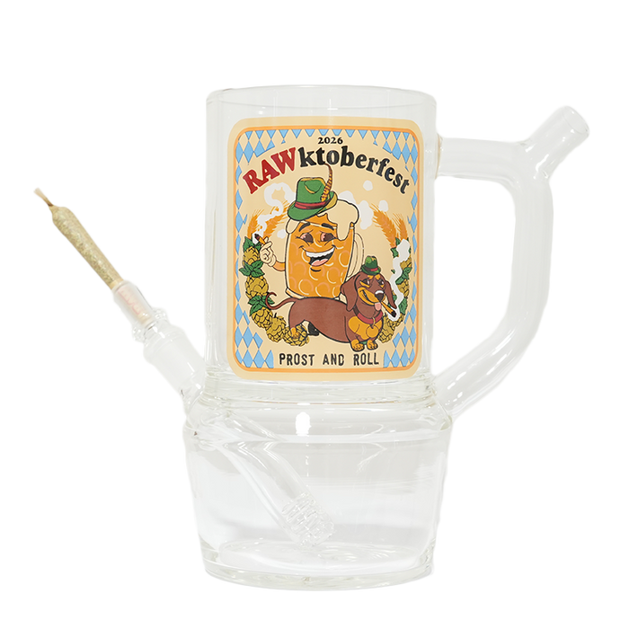 Tarro de Vidrio RAW Rawktoberfest – Stein Prost & Smoke con Cono