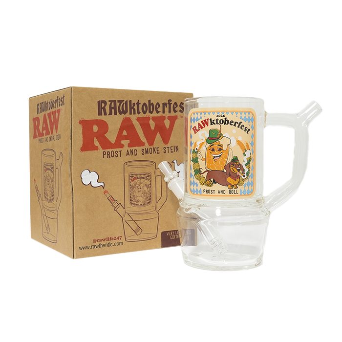 Tarro de Vidrio RAW Rawktoberfest – Stein Prost & Smoke con Cono