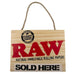 RAW Sold Here Letrero de Madera para decoración en tu smoke shop o lugar favorito
