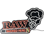 RAW Get Lit Letrero de LED Smoked Here Vuelo 420 Smoke Shop Monterrey Mexico