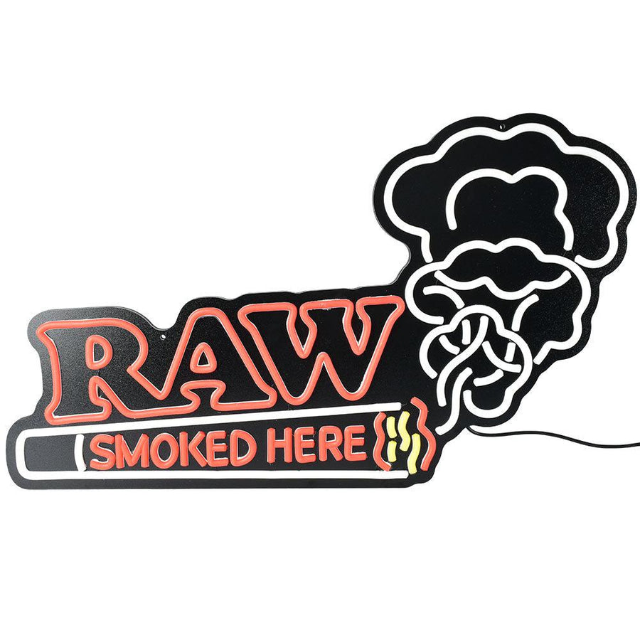 RAW Get Lit Letrero de LED Smoked Here Vuelo 420 Smoke Shop Monterrey Mexico