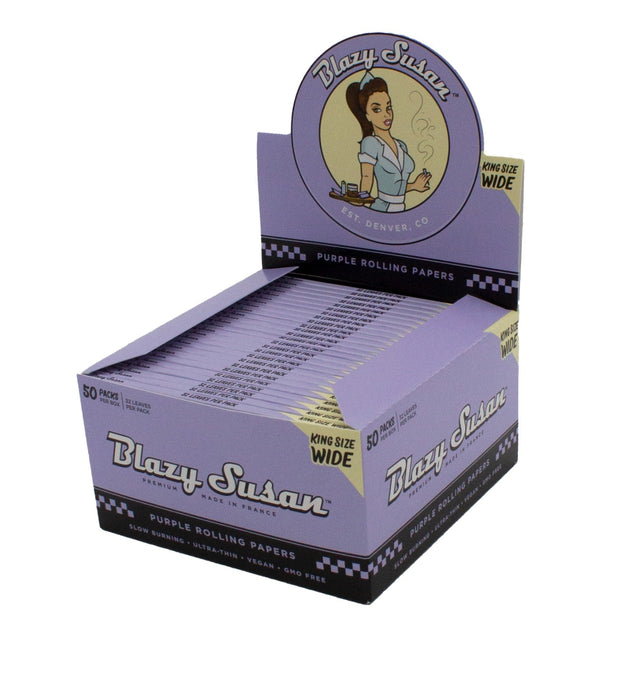 Papeles Blazy Susan King Size Wide 50 pz – Morado – Vuelo 420 Smoke Shop México