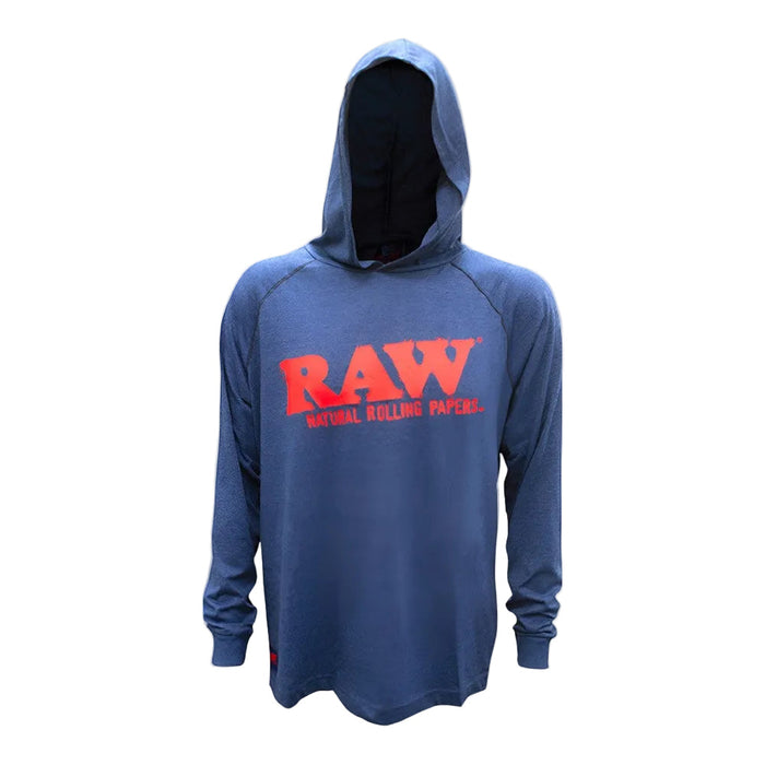 Sudadera Hoodie RAW Lightweight Azul Jaspeado con Rojo – XL – Vuelo 420 Smoke Shop México