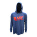 Sudadera Hoodie RAW Lightweight Azul Jaspeado con Rojo – XL – Vuelo 420 Smoke Shop México