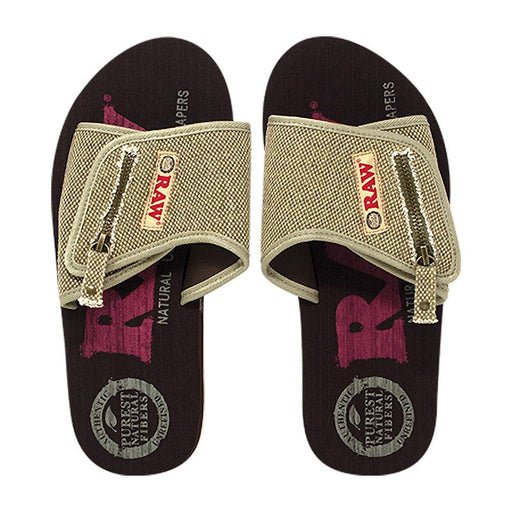 Chanclas de playa con bolsita para porro o Blunt de la marca RAW