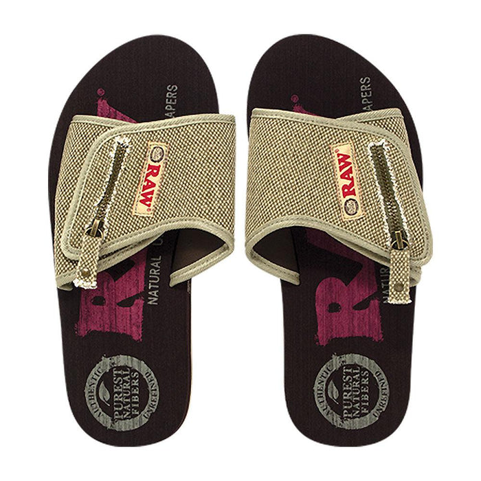 Chanclas de playa con bolsita para porro o Blunt de la marca RAW
