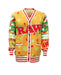 Cardigan RAW Uggo Sweater navideño con logo RAW, talla XS
