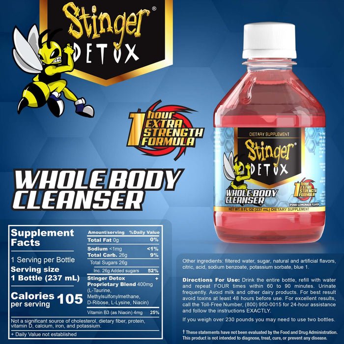 Stinger Detox - Formula Super Fuerte de 1 hora (237 ml)