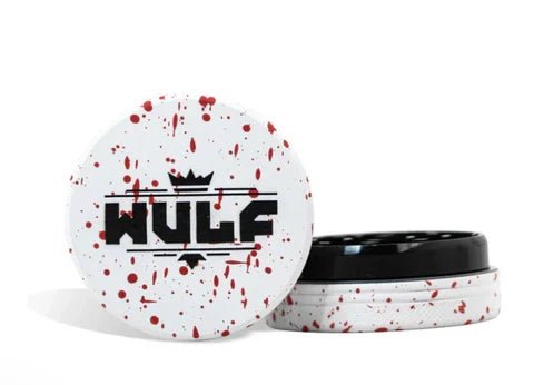 Grinder Wulf 2 Piezas 65mm Splatter – Blanco con Rojo – Vuelo 420 Smoke Shop México