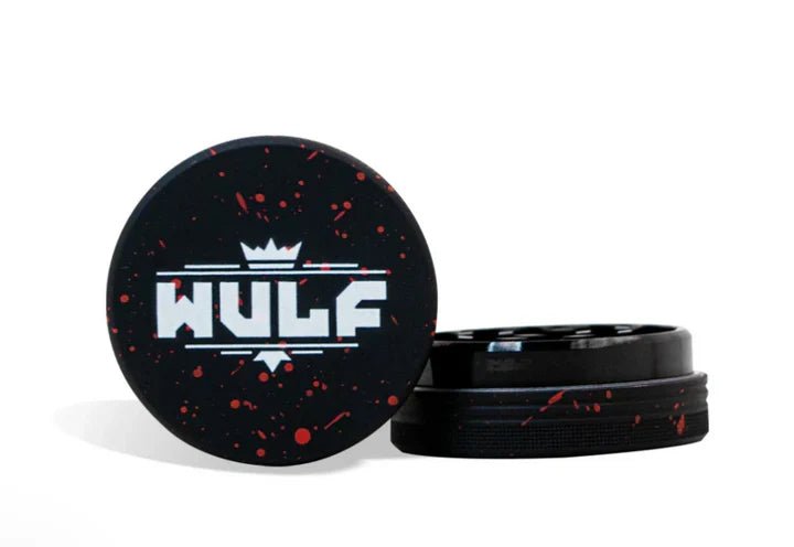 Grinder Wulf 2 Piezas 65mm Splatter – Negro con Rojo – Vuelo 420 Smoke Shop México