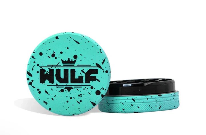Grinder Wulf 2 Piezas 65mm Splatter – Turquesa con Negro – Vuelo 420 Smoke Shop México