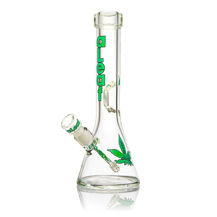 aLeaf Spec Head de 14 pulgadas (35.5 cm) - Bong de vidrio estilo Beaker con Ice Pinch 
