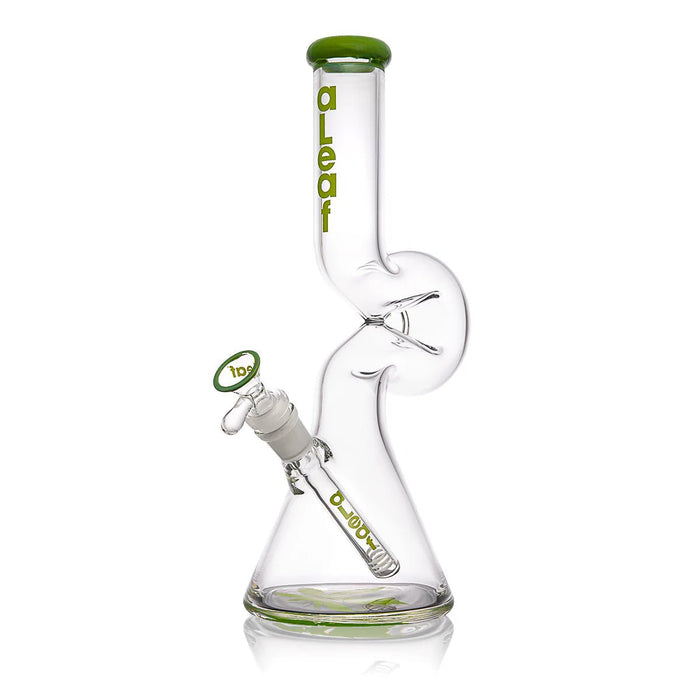 aLeaf ZigZag de 12 pulgadas (30.5 cm) - Bong de vidrio estilo Beaker con Cuello en Zigzag