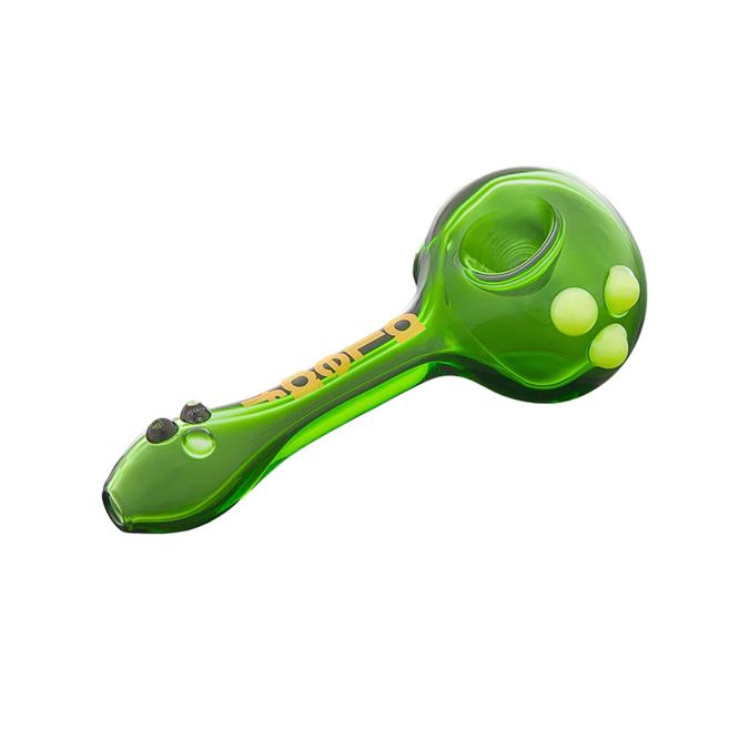 Pipa aLeaf Big Bold Spoon 5" de Vidrio – Verde – Vuelo 420 Smoke Shop México