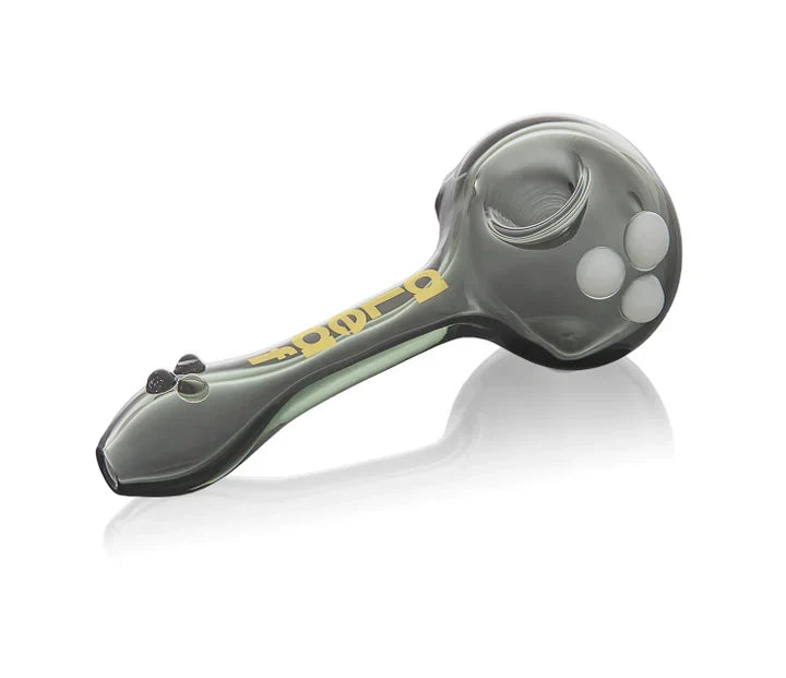 Pipa aLeaf Big Bold Spoon 5" de Vidrio – Gris Humo – Vuelo 420 Smoke Shop México